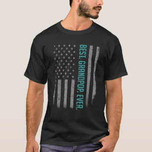 Mannen beste grootvader ooit Amerikaanse vlag voor T-shirt