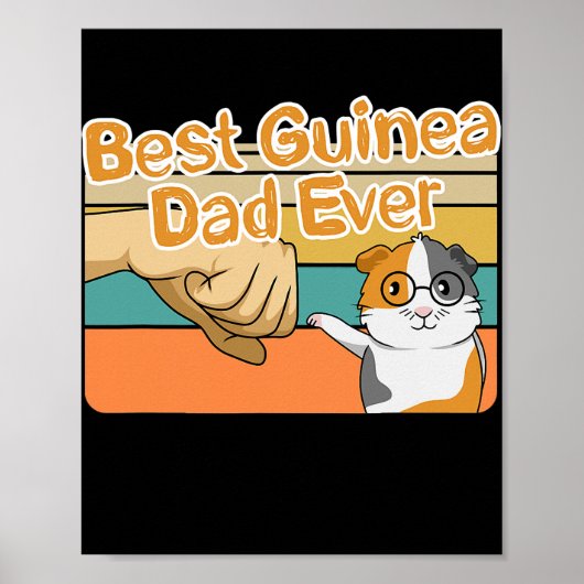 Mannen beste Guinee-Pap-prijsopgave voor een cavia Poster (Voorkant)