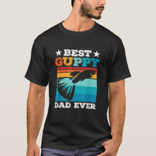Mannen beste guppy vader ooit aquarium visbewaarde t-shirt