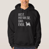 Mannen beste havanese vader ooit cool dog eigenaar hoodie (Voorkant)