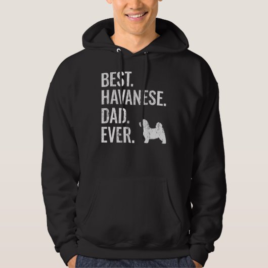 Mannen beste havanese vader ooit cool dog eigenaar hoodie (Voorkant)