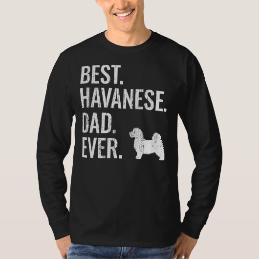 Mannen beste havanese vader ooit cool dog eigenaar t-shirt (Voorkant)