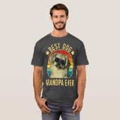 Mannen beste hond opa ooit pekingese vaderdag t-shirt (Voorkant volledig)