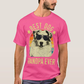 Mannen beste hond opa over Australisch herdervet T-shirt
