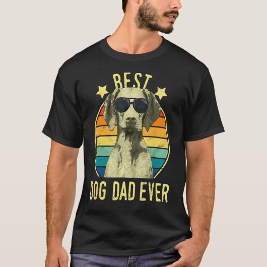 Mannen Beste Hond Papa Ooit Vizsla Vaderdag T-shirt (Voorkant)