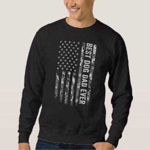 Mannen beste hond vader ooit Amerikaanse vlag Camo Trui