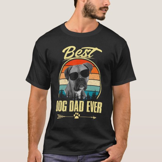 Mannen beste hond vader ooit Boxer vaderdag T-shirt (Voorkant)