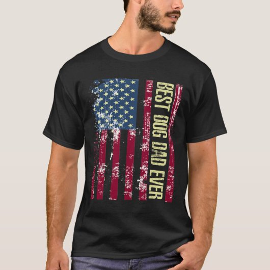 Mannen beste hond vader ooit cadeau Shirt Amerikaa (Voorkant)