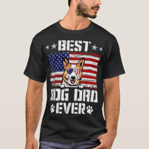 Mannen beste hond vader ooit Corgi Amerikaanse vla T-shirt