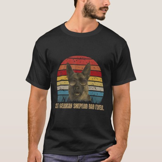 Mannen beste hond vader ooit Duits Shepherd Dad Fa T-shirt (Voorkant)