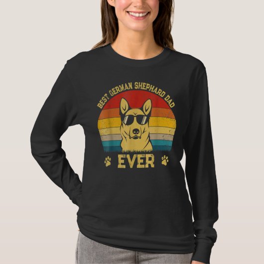 Mannen beste hond vader ooit Duits Shepherd Dad Fa T-shirt (Voorkant)