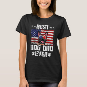 Mannen beste hond vader ooit Franse Bulldog Americ T-shirt