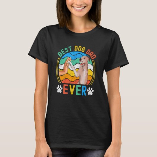 Mannen beste hond vader ooit Happy Vaderdag T-shirt (Voorkant)