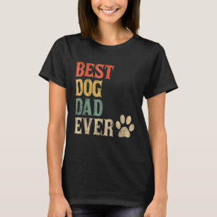 Mannen beste hond vader ooit  hond hond papa Retro T-shirt