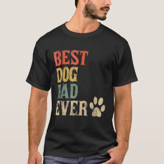 Mannen beste hond vader ooit  hond hond papa Retro T-shirt