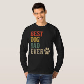 Mannen beste hond vader ooit  hond papa t-shirt (Voorkant volledig)