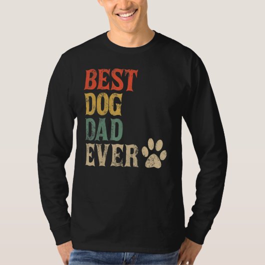 Mannen beste hond vader ooit  hond papa t-shirt (Voorkant)