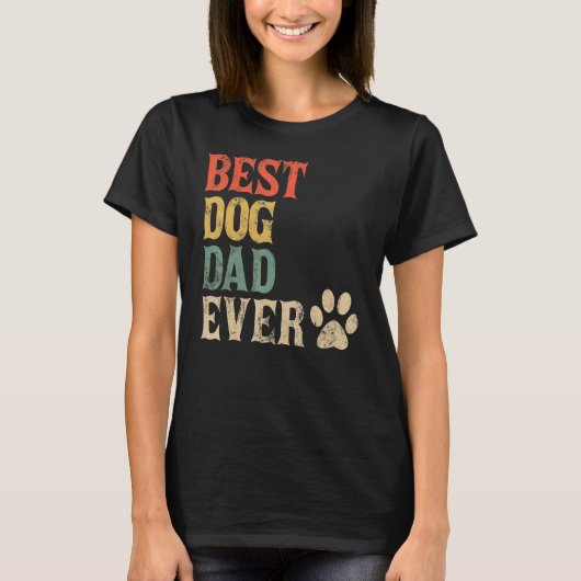 Mannen beste hond vader ooit  hond papa t-shirt (Voorkant)