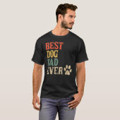 Mannen beste hond vader ooit  hond papa t-shirt (Voorkant volledig)