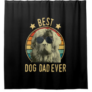 Mannen beste hond vader ooit Newfoundland feestdag Douchegordijn