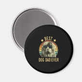Mannen beste hond vader ooit Newfoundland feestdag Magneet (Voorkant / Achterkant)