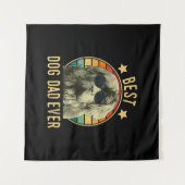 Mannen beste hond vader ooit Newfoundland feestdag Wandkleed (Voorkant (horizontaal))