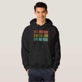 Mannen beste hond vader ooit retro hond papa huisd hoodie (Voorkant volledig)