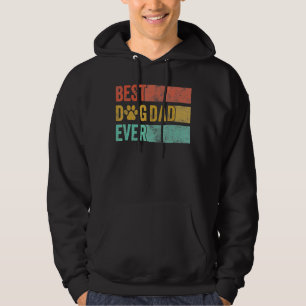 Mannen beste hond vader ooit retro hond papa huisd hoodie