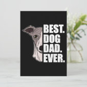 Mannen beste hond vader ooit wippet pap feestdag c bedankkaart (Staand voorkant)