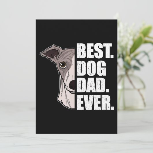 Mannen beste hond vader ooit wippet pap feestdag c bedankkaart (Staand voorkant)