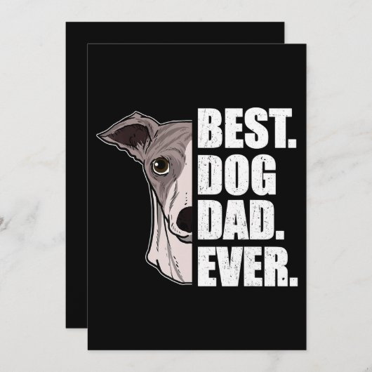 Mannen beste hond vader ooit wippet pap feestdag c bedankkaart (Voorkant / Achterkant)