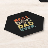 Mannen beste hondvader ooit | meer daggeschenken kartonnen onderzetters (Schuin)