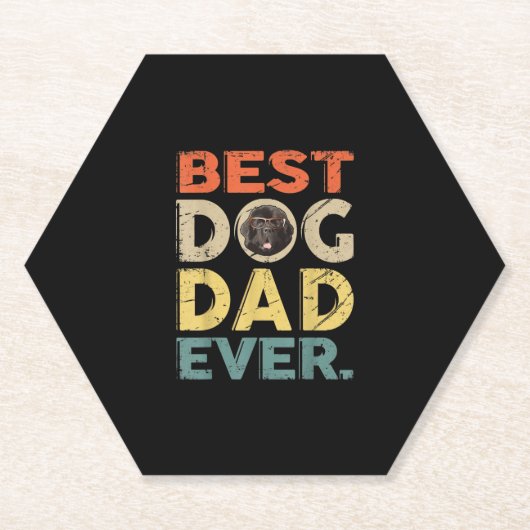 Mannen beste hondvader ooit | meer daggeschenken kartonnen onderzetters (Voorkant)
