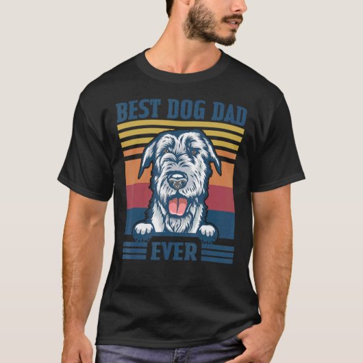 Mannen beste Ierse wolfshond vader ooit hond vader T-shirt (Voorkant)