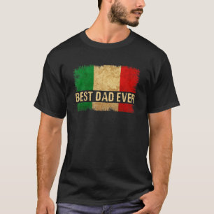 Mannen beste Italiaanse vader ooit Italië vlag pri T-shirt