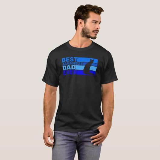 Mannen beste javaanse kat pap ooit t-shirt (Voorkant volledig)