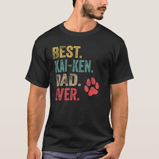 Mannen Beste Kai Ken Pa ooit  Mannen Vader Dog T-shirt (Voorkant)