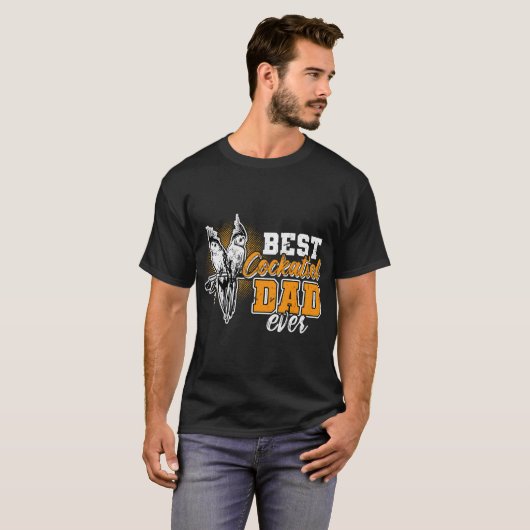 Mannen beste kakatiel vader ooit grappig t-shirt (Voorkant volledig)