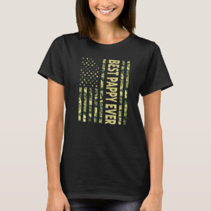 Mannen beste kapsel ooit Amerikaanse vlag opa T-shirt