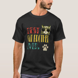 Mannen beste kat broeder op broer Funny F T-shirt