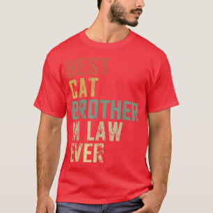 Mannen beste kat broer in wet ooit grappige Vintag T-shirt