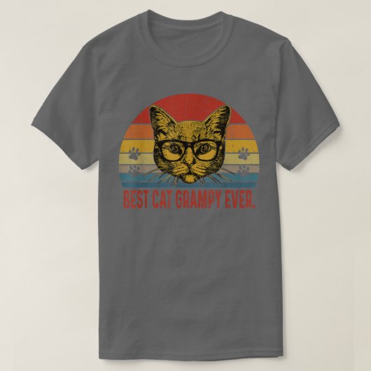 Mannen beste kat grampy ooit kat Lovers Funny T-shirt (Design voorkant)
