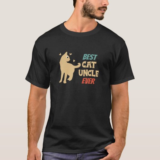 Mannen beste kat-oom ooit van katten t-shirt (Voorkant)