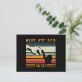 Mannen  beste kat pap ooit briefkaart (Staand voorkant)