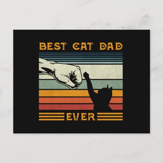Mannen  beste kat pap ooit briefkaart (Voorkant)