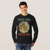 Mannen beste kat pap ooit Japanse Sabertooth Catan T-shirt (Voorkant volledig)