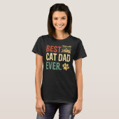 Mannen beste kat pap ooit koude kat Vaderdag T-shirt (Voorkant volledig)