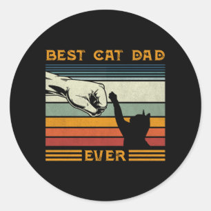 Mannen  beste kat pap ooit ronde sticker