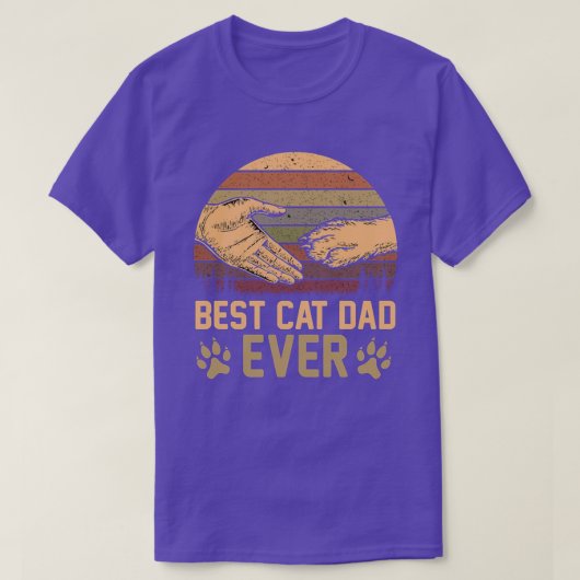 Mannen beste kat pap ooit TShirt Funny Cat Dad Fat (Design voorkant)