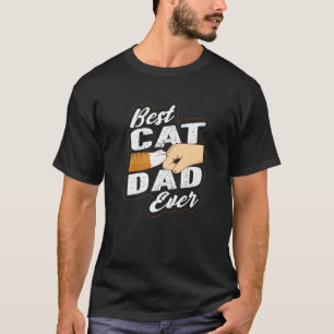 Mannen Beste Kat Papa Ever  Papa Vader  Vader Grap T-shirt